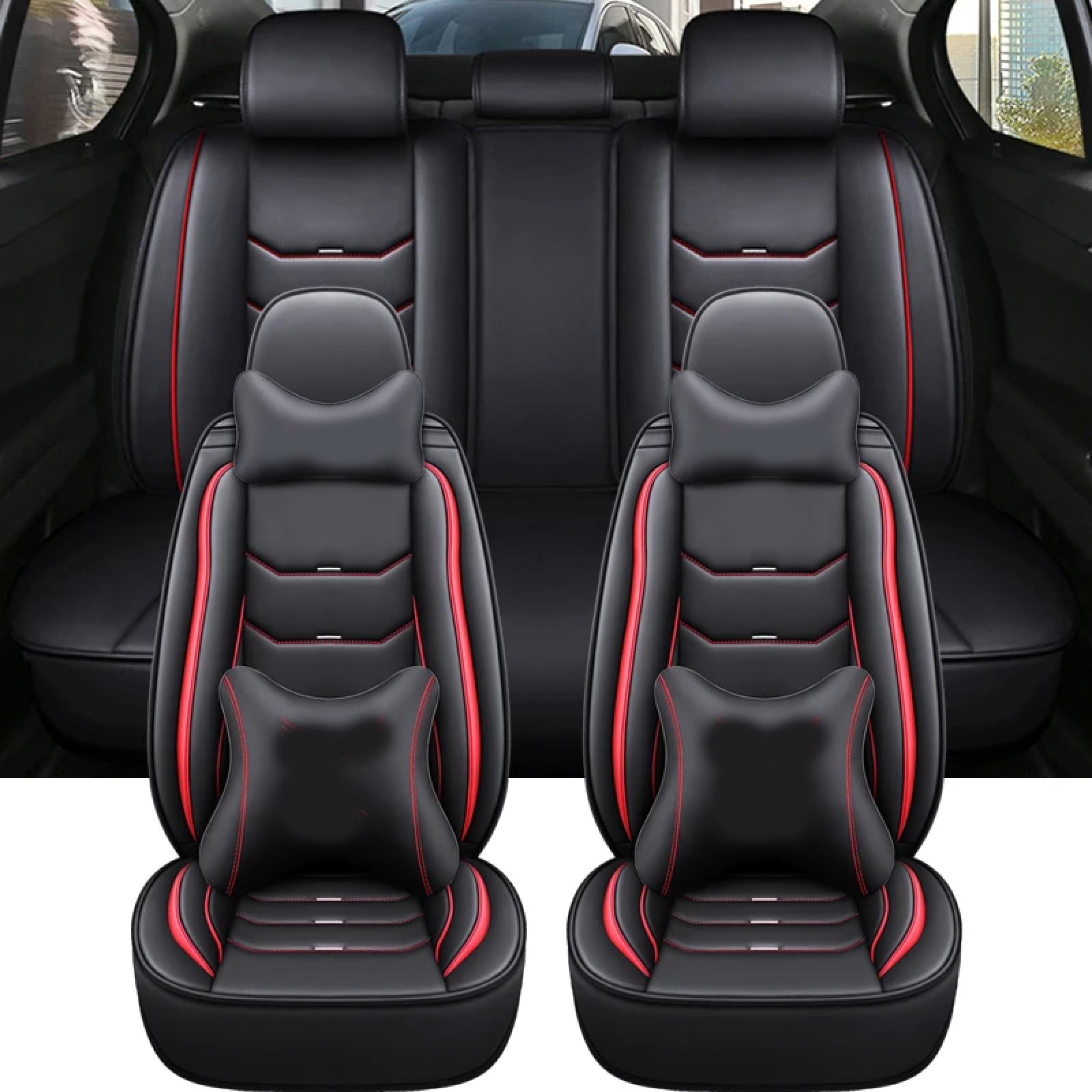 Fundas para Asientos de Coche, Polipiel, Fundas para Asientos de automóviles, Cobertura Total, Piel sintética para vehículos,para Hilux
