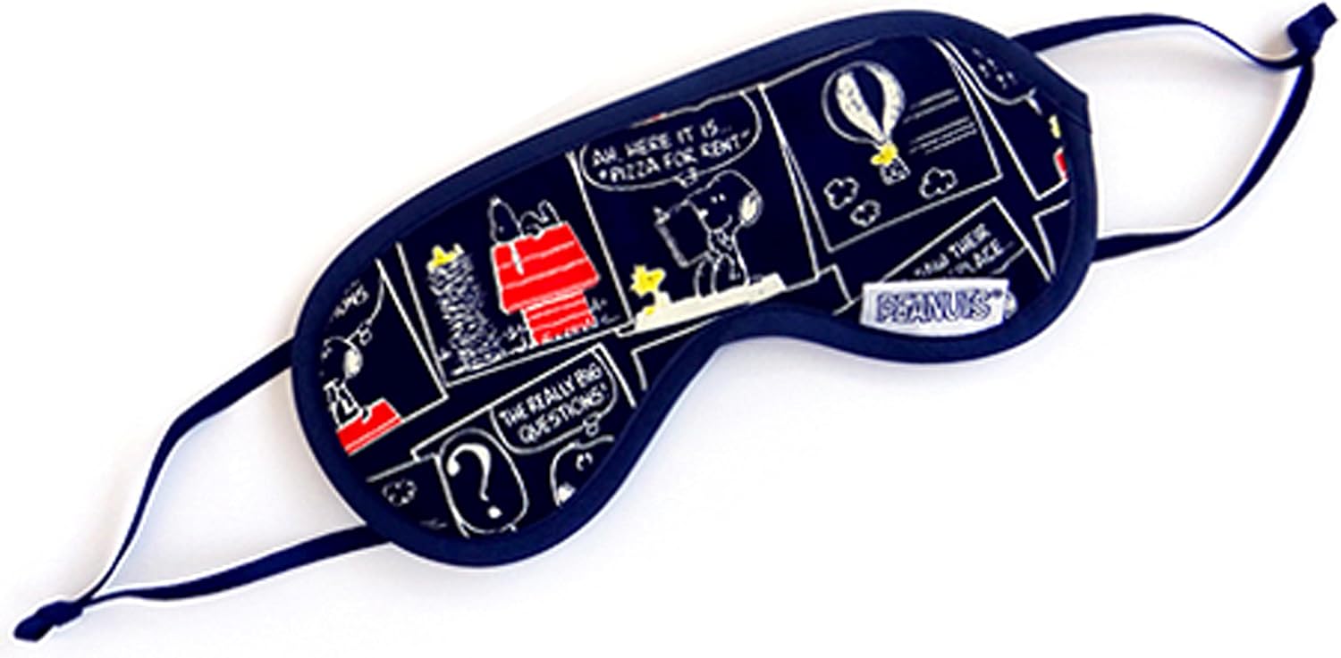 吸水速乾 クールマックス で さらっと 爽快 つけ心地 アイマスク ネイビー スヌーピー ストーリー柄 日時指定 吸水速乾 クールマックス で さらっと 爽快 つけ心地 アイマスク ネイビー スヌーピー ストーリー柄 日時指定