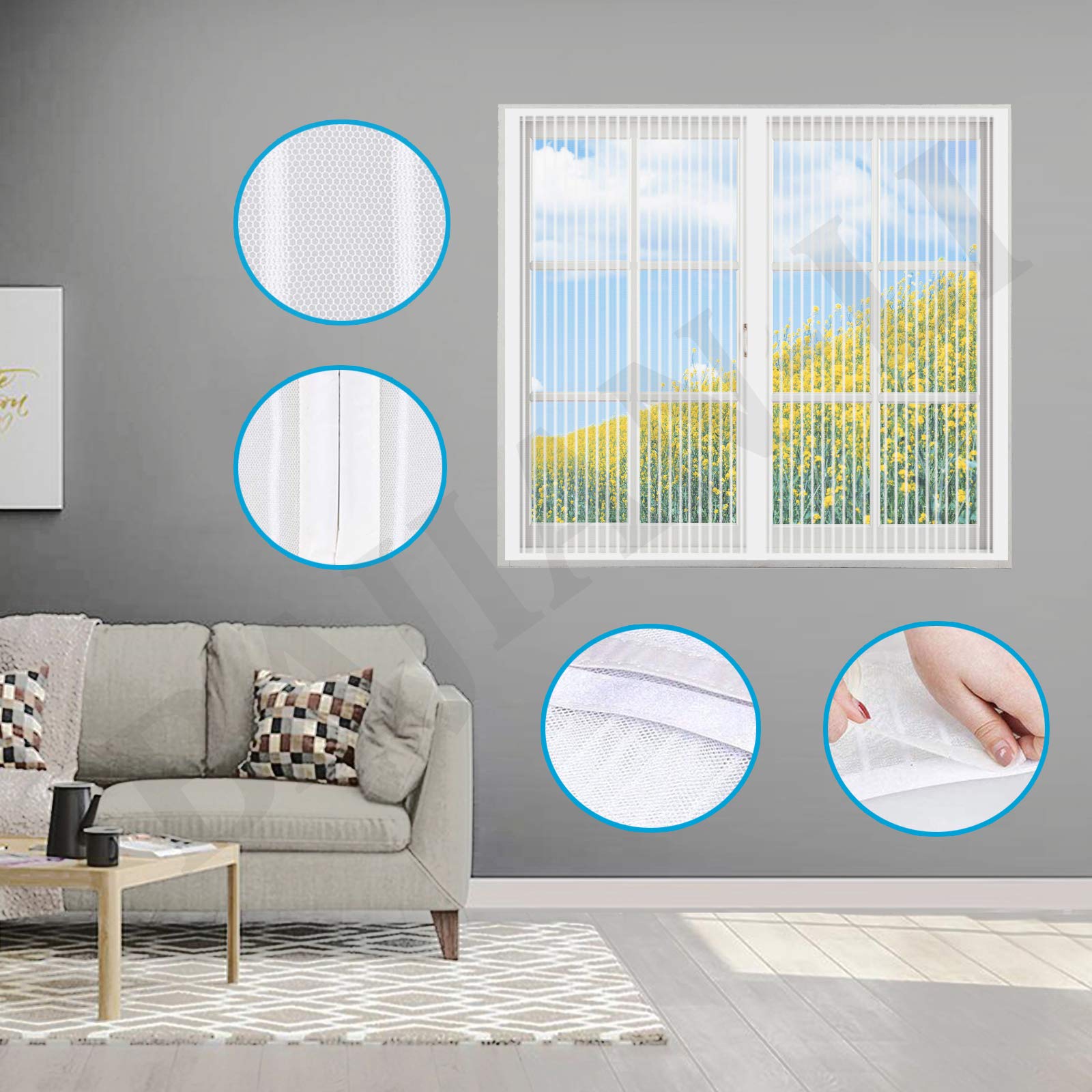 Rideau Magnétique / Moustiquaire Magnétique, Rideau Anti-Mouches Rideau