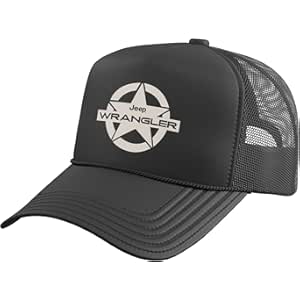 Jeep Wrangler Star Trucker Hat with Adjustable Mesh Back