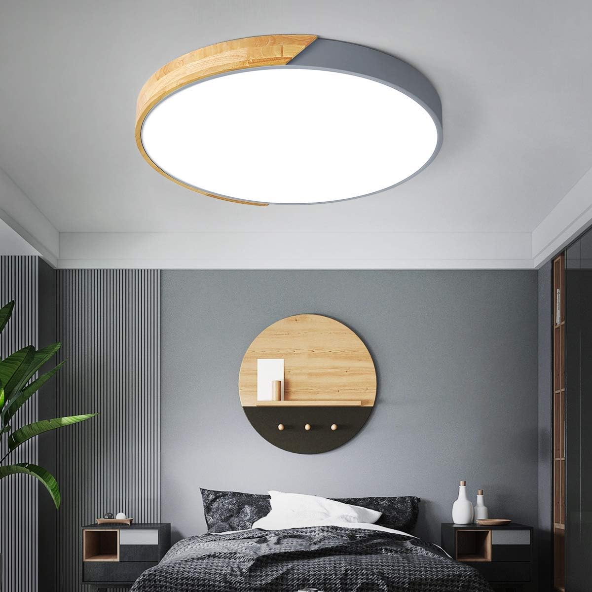Fеаturеd Prоduсt NEWSEE 20Inch LED Ceiling Light Fixture Gray Wood Modern Flush Mount Ceiling Light 3000k/4000k/6500k Kitchen Light Fixtures for Living Room Bedroom Dining Room Cafe and Office.(Without Remote Control) Fеаturеd Prоduсt NEWSEE 20Inch LED Ceiling Light Fixture Gray Wood Modern Flush Mount Ceiling Light 3000k/4000k/6500k Kitchen Light Fixtures for Living Room Bedroom Dining Room Cafe and Office.(Without Remote Control)