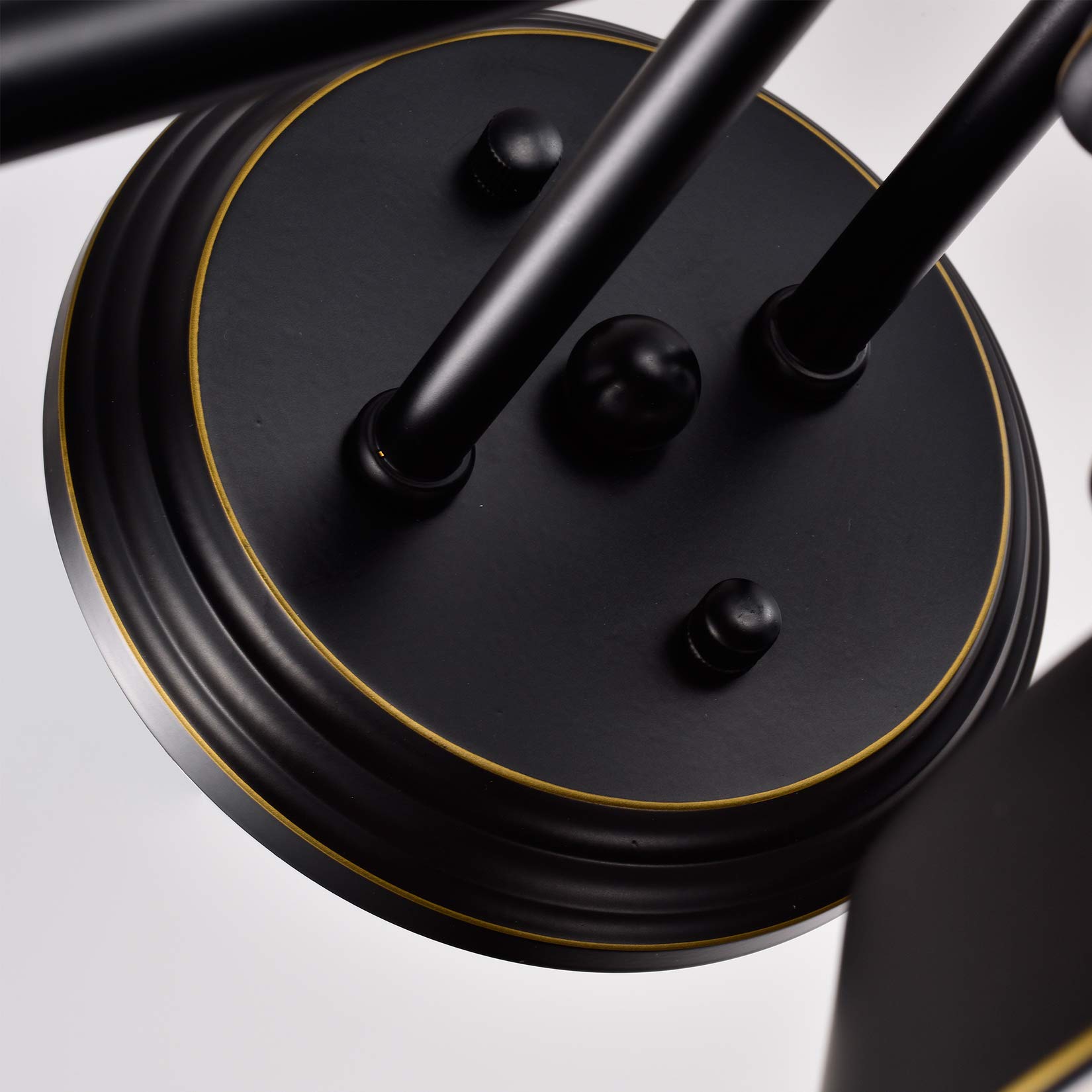 ACLand 3-Light Farmhouse Bathroom Vanity Light Fixture, Rustic Bath Wall Mount Sconce Industrial Metal Wall Lighting for Indoor Kitchen, Living Room, Workshop (Matte Black)