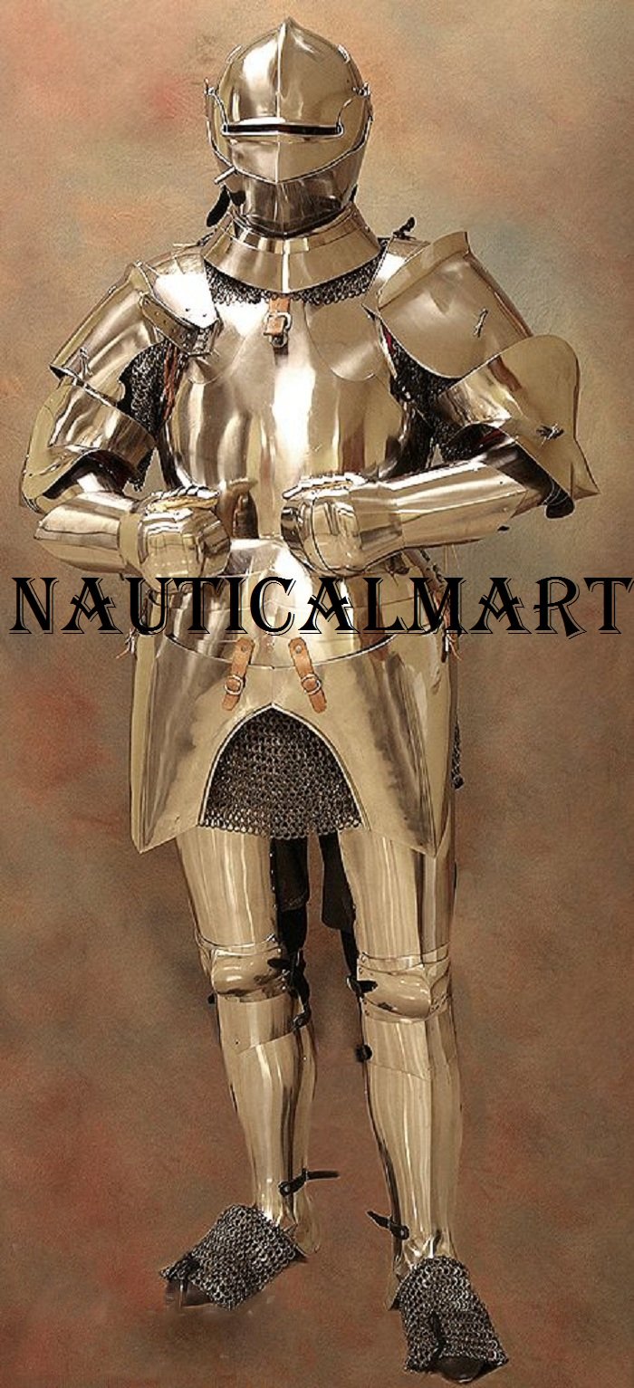 NauticalMart LARP Armour, Full, Italian (Milanese), Medieval Suit of Armor Costume