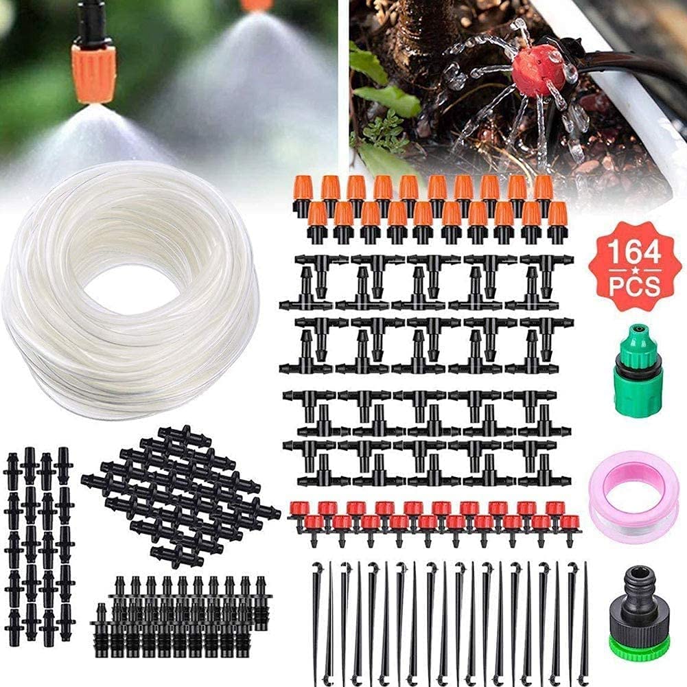 Gartenwassersprinkler Bewässerungssystem für Rasen Automatische Bewässerung Micro Sprinkler Strauch-Tropf-Kit Gartenbewässerung Modernes Bewässerungssystem Garten-Tropfbewässerung 15M Kit LSDRA