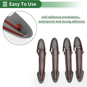 Motoforti Door Handle Cover Trim for Honda Fit Jazz GK5 GP5 14-18 Black
