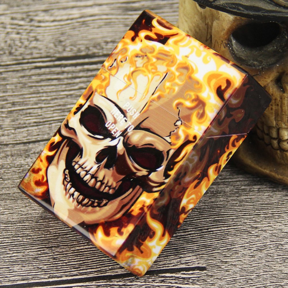 SKULL FLIGHT スカルフライト シガーケース レザー ブラック×レッド SKULL FLIGHT スカルフライト シガーケース レザー ブラック×レッド