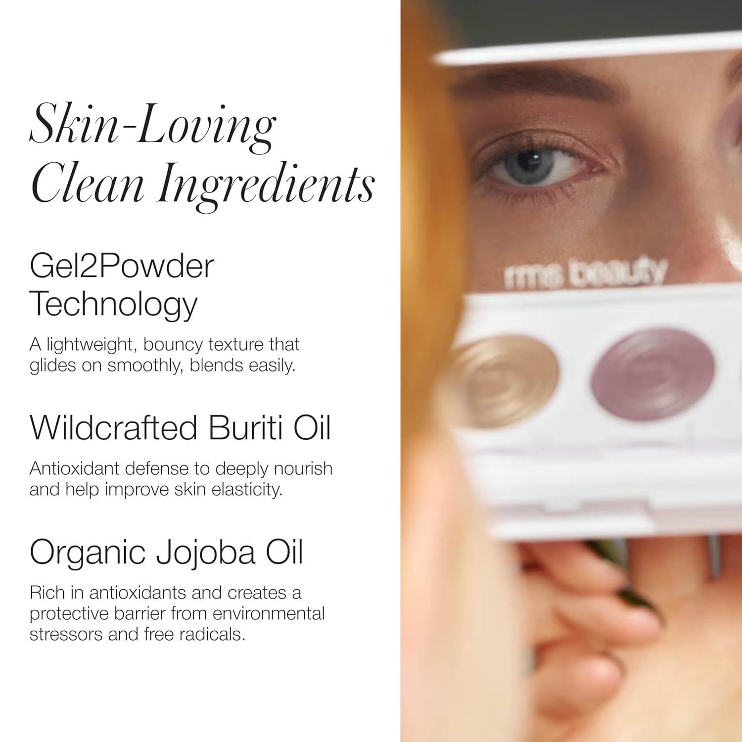 RMS Beauty Eyelights Eye Shadow Palette – Talc-Free Gel-to-Powder Eyeshadow – 4 Richly Pigmented Shades with Buriti Oil – Multi-Finish Matte, Satin & Metallic – 0.17 oz