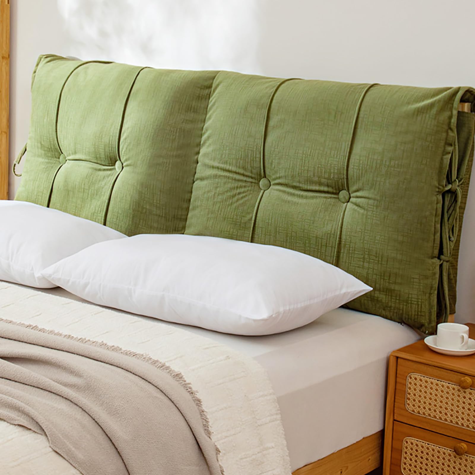 Coussin de soutien confortable en textile épais pour dossier de lit et canapé haut de gamme