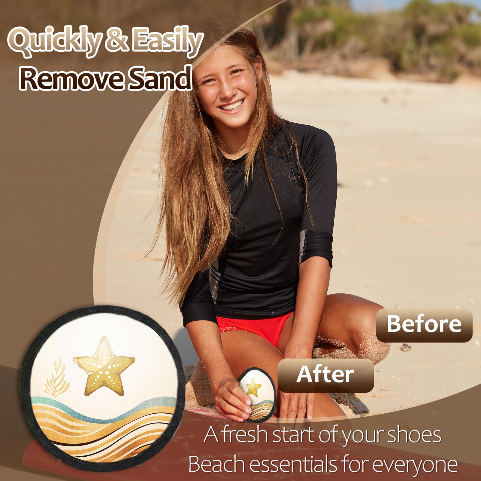 Bolsa quitaesmalte natural para playa y viajes, aloe, avena y vitamina E en polvo, sin talco, hipoalergénica y sin agua, regalo ecológico reutilizable para pieles sensibles
