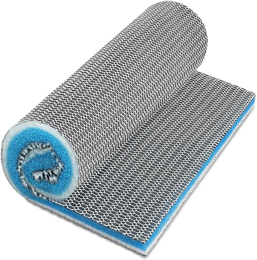 BOROLA 8-Layer Aquarium Sponge Filter Pad, Efficient Multi-Filtering Media, Aquarium Fish Tank Accessories Enhanced Filtration System, Ideal for Freshwater & Saltwater Fish Tanks(12in*10in)