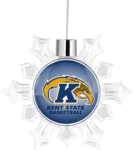Miniatura 13 de Kent State University Adorno de árbol de Navidad con copos de nieve para fiesta de árbol, decoración de vacaciones en el hogar