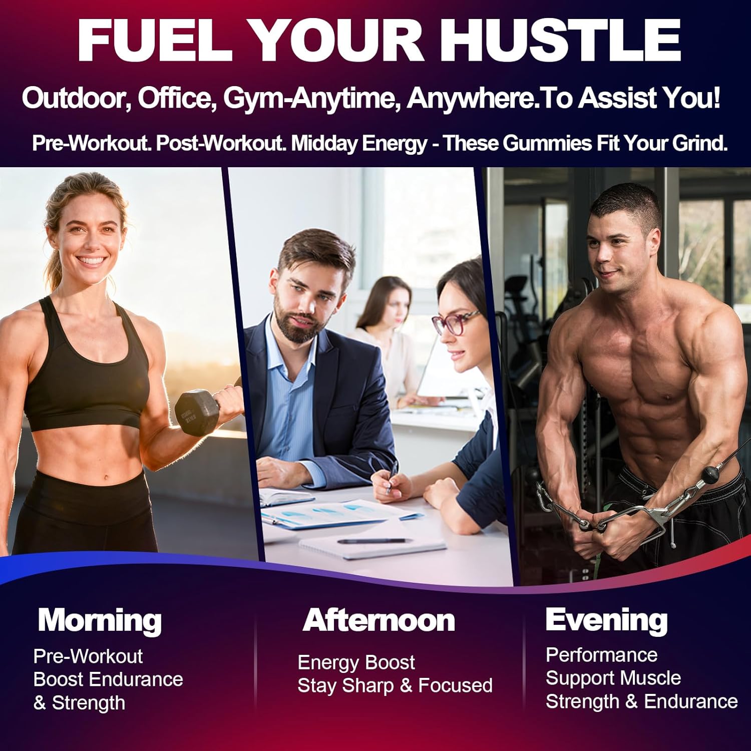 Creatine Monohydrate Gummies for Men & Women, 8500MG Creatine Gummies Sugar Free Mixed Flavored with L-Taurine, BCAA 2:1, B12 B6 for Boost Strength, Focus & Endurance, Vegan, Non-GMO, 120pcs - Image 8