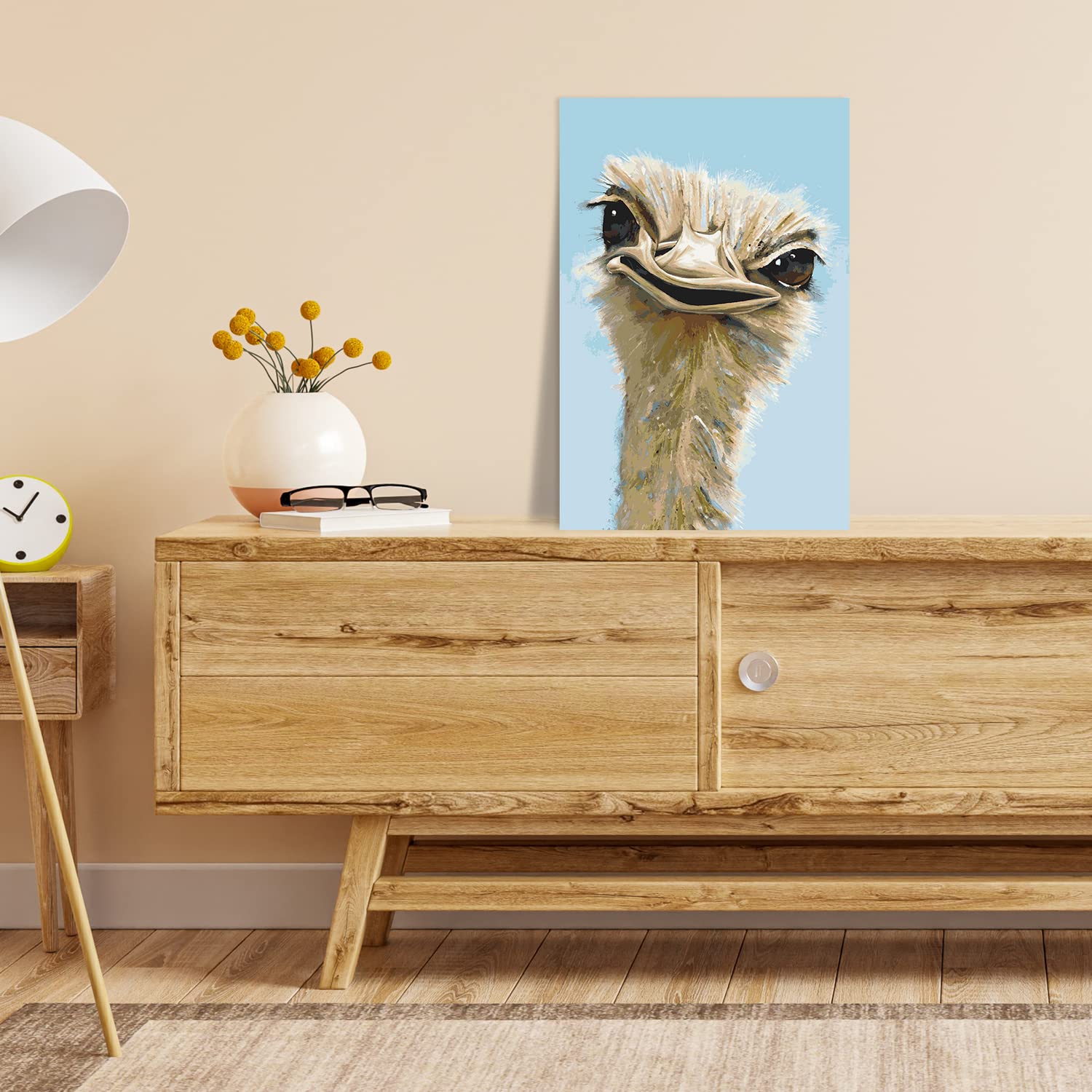 Malen nach Zahlen Erwachsene - Straussenpaar Silvio 120 x 80 cm groß XXL Premium-Malset ohne Rahmen, Hergestellt in unserer Produktion in Deutschland, Kreative