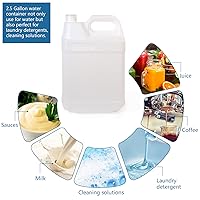 Vista 17 de Paquete de 6 jarras de plástico transparente de 64 onzas con bombas, recipientes de almacenamiento de agua para campamento con mango ergonómico