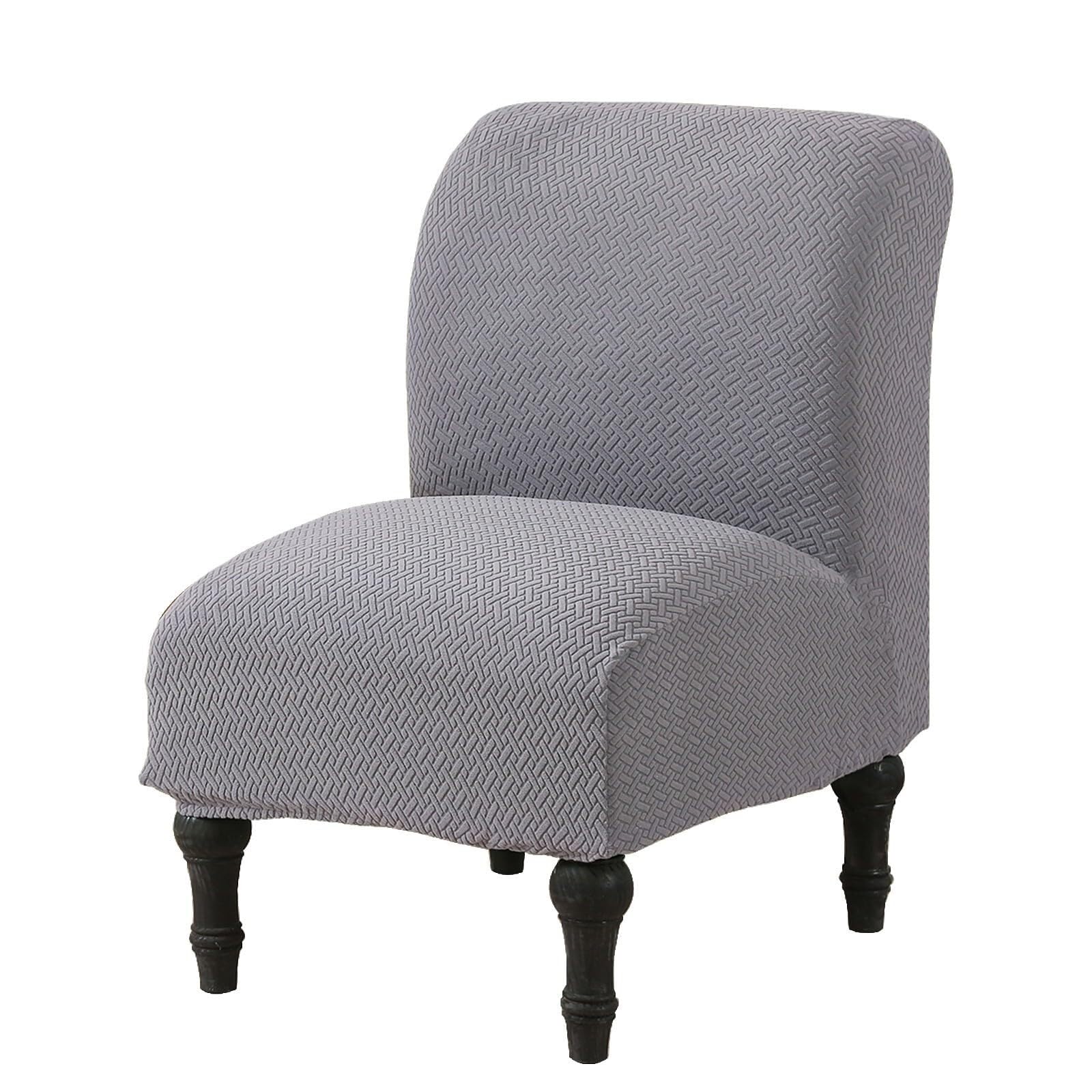 BEIWOSHA Armless Chair Slipcover Stretchy Jacquard Accent Chair Covers Universal Removable Couch Covers for Accent Chairs Living Room Slipper Chair Slipcover