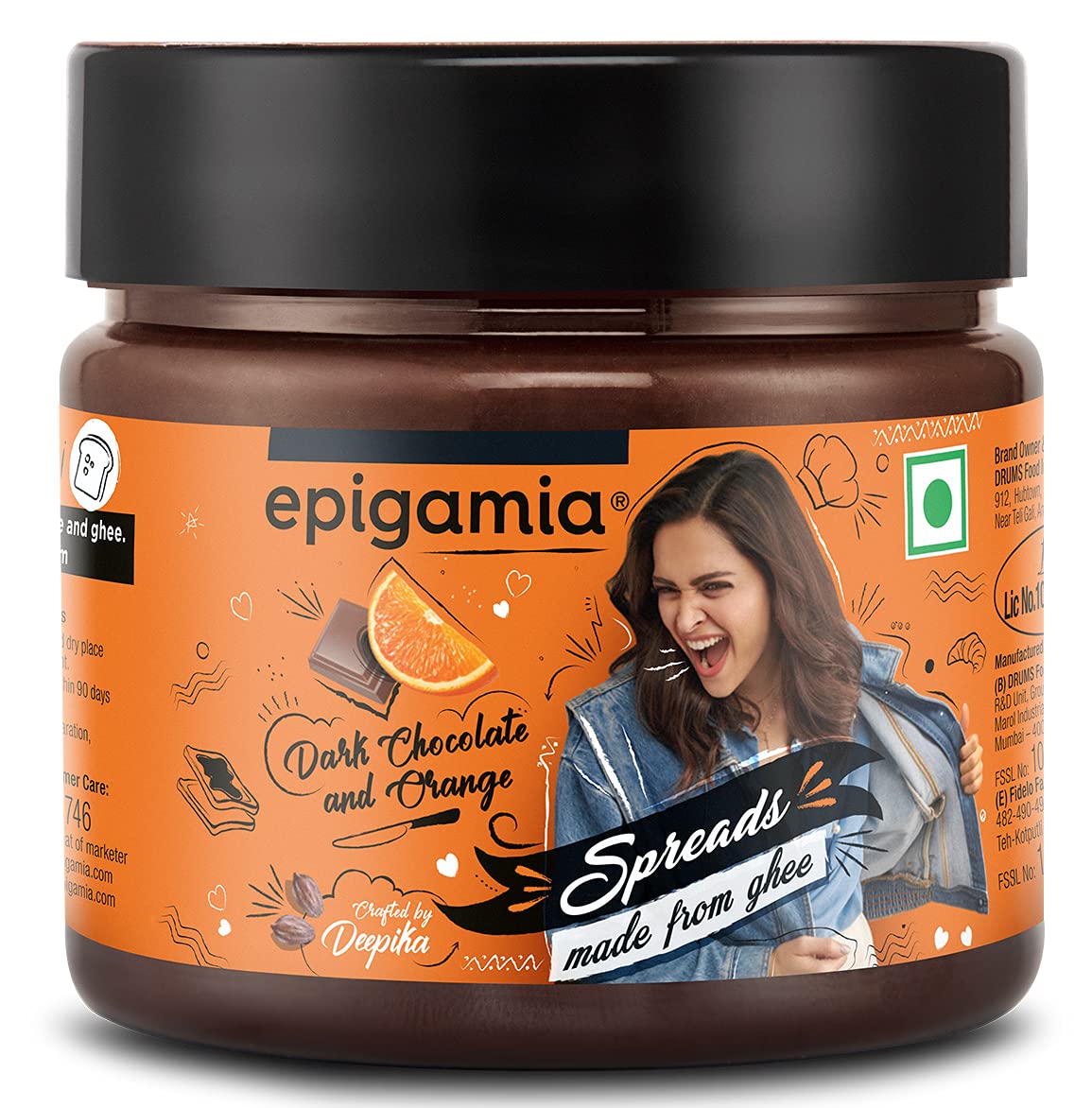 Epigamia Spreads Dark Chocolate Orange, 125g : Amazon.in: Grocery