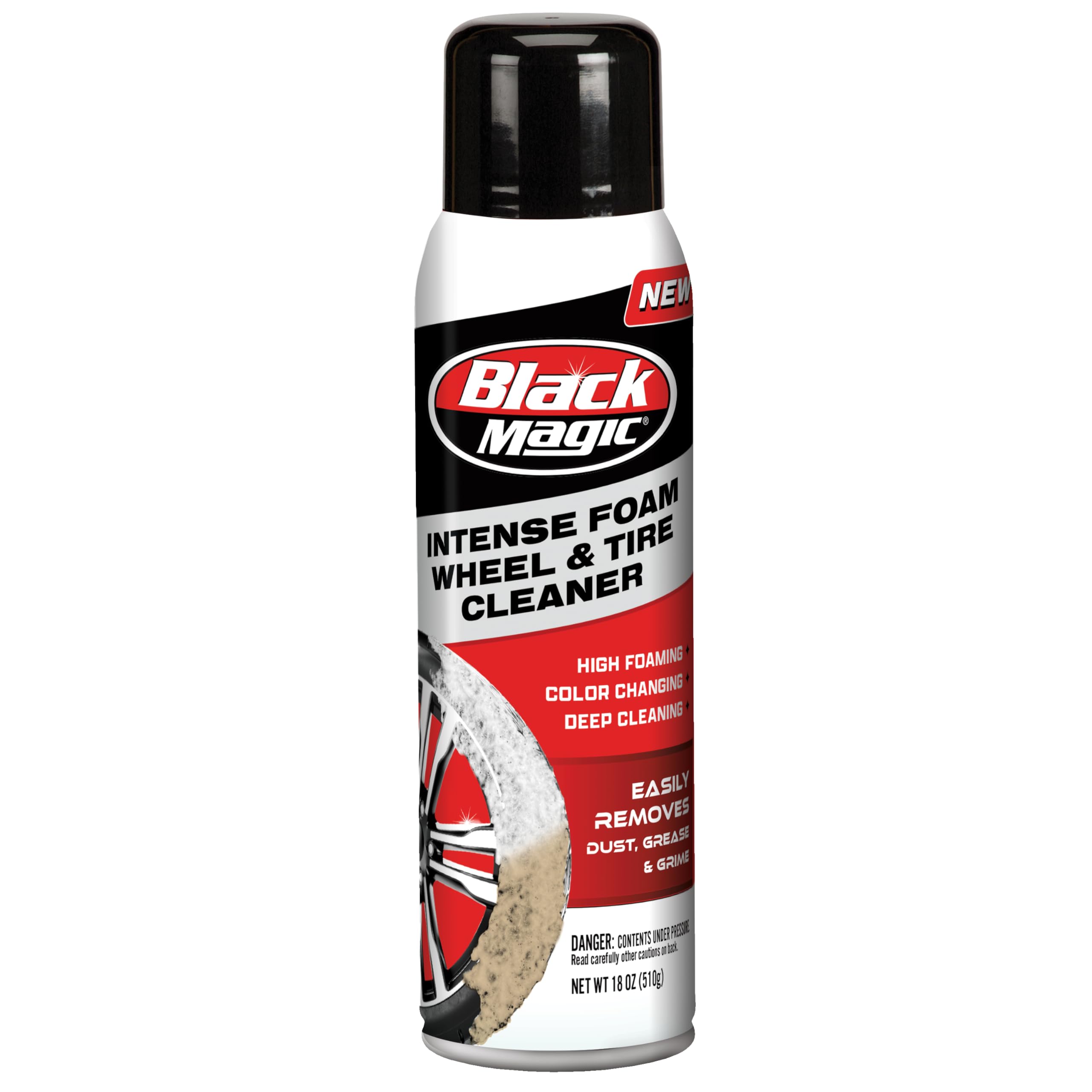 Black Magic 120253 Intense Foam Wheel &amp; Tire Cleaner w/High Foaming Deep Clean Formula to Remove Dirt, Grime &amp; Brake Dust - Cherry Scent