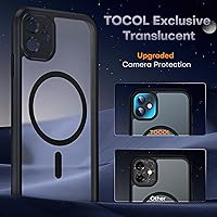 Vista 5 de TOCOL Funda magnética para iPhone 11, protección completa mejorada de la cámara, compatible con Magsafe, protección de grado militar, parachoques