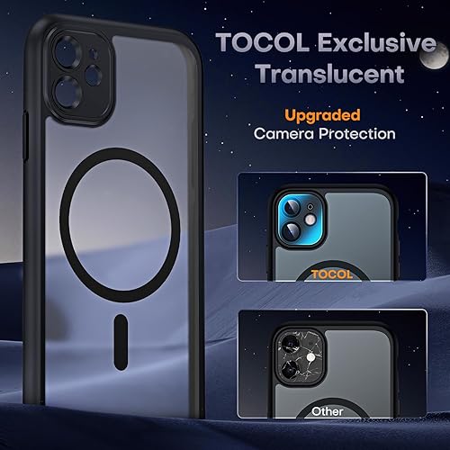 Miniatura 5 de TOCOL Funda magnética para iPhone 11, protección completa mejorada de la cámara, compatible con Magsafe, protección de grado militar, parachoques