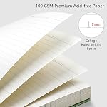 RETTACY Spiral Notebook College Ruled, 300 Pages, A5 Medium Size (14.5 x 21 cm), for School, Work, Journaling, 100 GSM Thick Paper, Flexible Plastic Cover (Light Green)