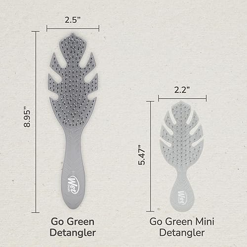 Miniatura 7 de Wet Brush Go Green - Cepillo desenredante para el cabello, color gris, cerdas IntelliFlex ultrasuaves que se deslizan a través de los enredos y