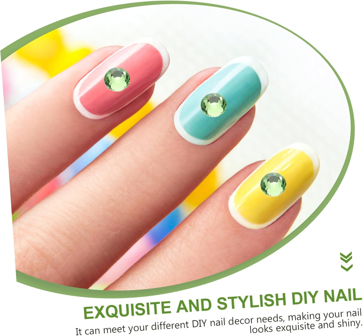 DOITOOL 3sets Rhinestone Nail Art Flatback Decorative Ornaments for Crafting Phone Cases Easy to Apply Creative Nail Decorations