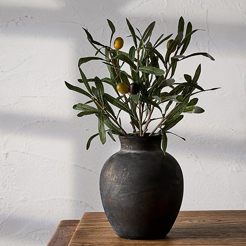 SIDUCAL Ceramic Decorative Flower Vase | 6 Inch Pottery Rustic