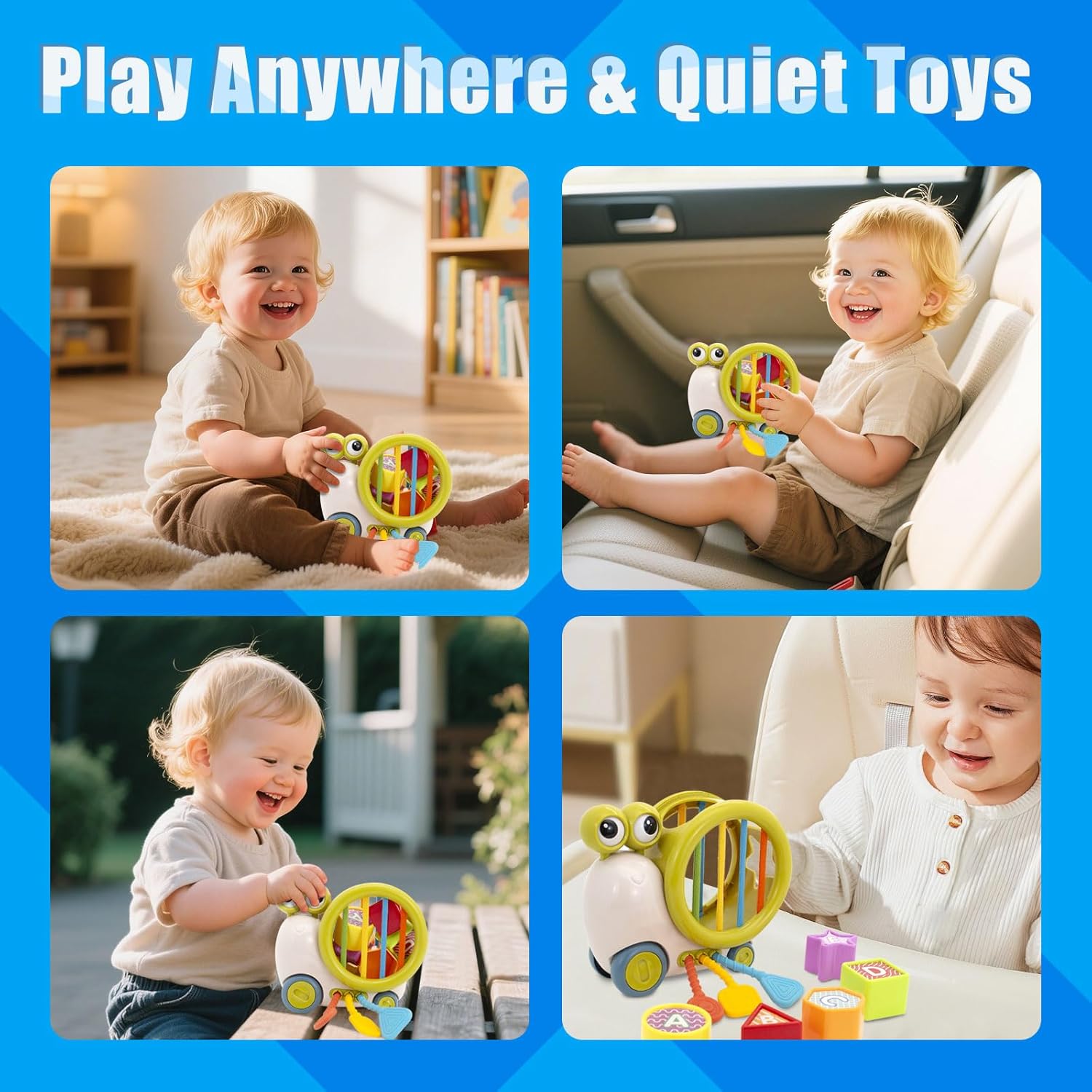 Activity Cube Baby Toys Montessori Learning Sensory Educational Toys for Toddlers 18-48 Months Educational Learning Activities, Busy Cube Activity Table for 1 Year Old (Green) image 6 of 7 B0F1CG4HYG