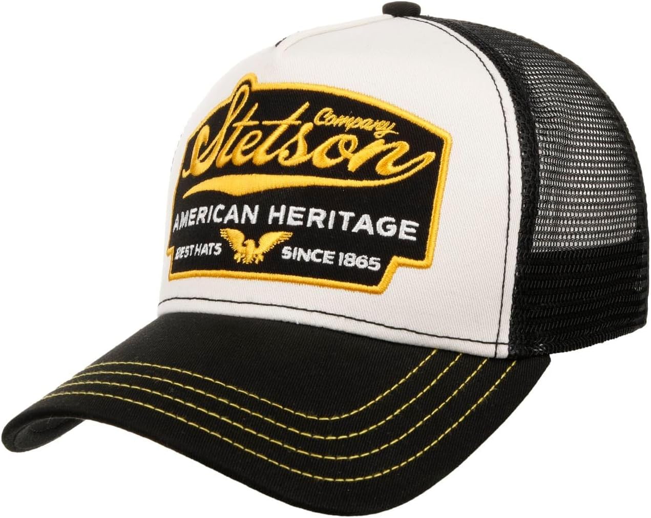 Fishermen's Bay Trucker Cap Mesh Snapback Cotton Nostalgic Fish Patch Adjustable Men Summer Winter