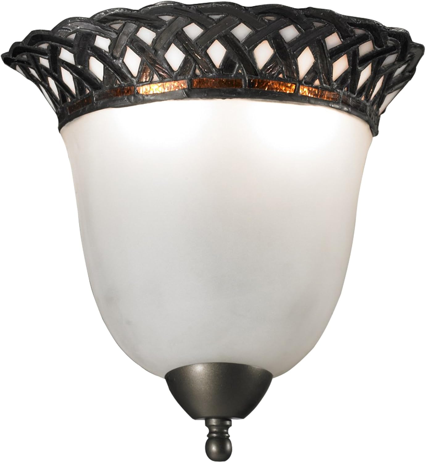 Dale Tiffany TW12318 Hillcrest Hand Blown Art Glass Wall Sconce, Dark Bronze