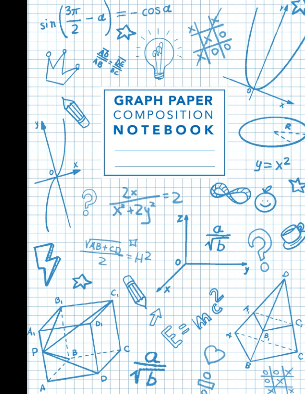 Graph Paper Composition Notebook with Multiplication Chart 15x15 (White cover): Math Graph Paper Notebook, Quad ruled Paper, 4 Squares per Inch , 8.5 x 11