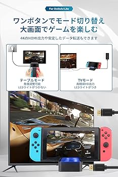 Amazon.co.jp: 【最新HDMI出力・4K1080p対応】Switch OLED/Switch