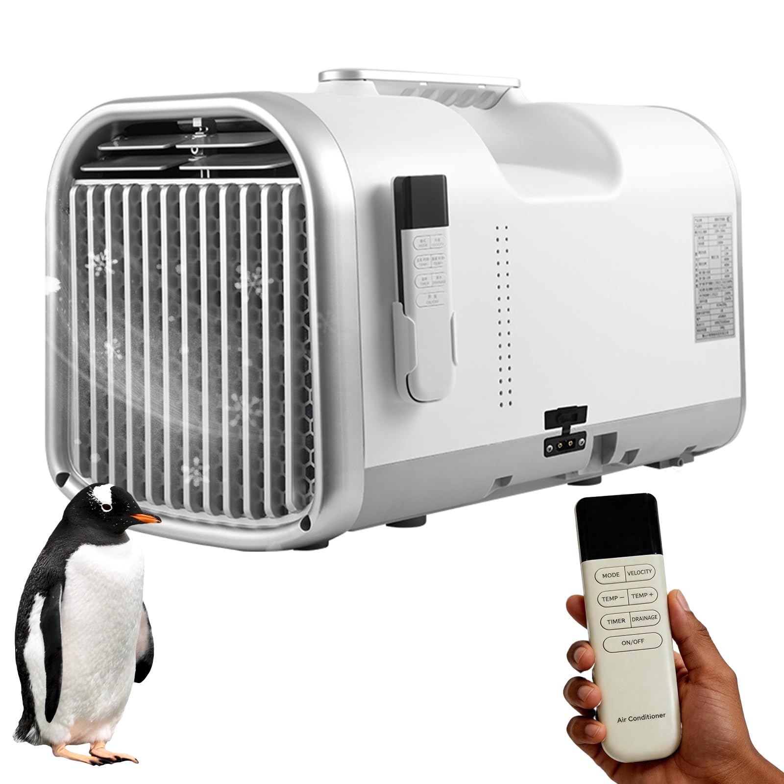 Vunhex T1-Pro Portable Camping Air Conditioner, 4400/5100Btu Mini Mobile Ac Unit With Digital Display, Quiet Cooling Function, Compact Cooler, Quiet 42Db Ac Unit For Motorhome Dorm Office Pet(T1-Pro)