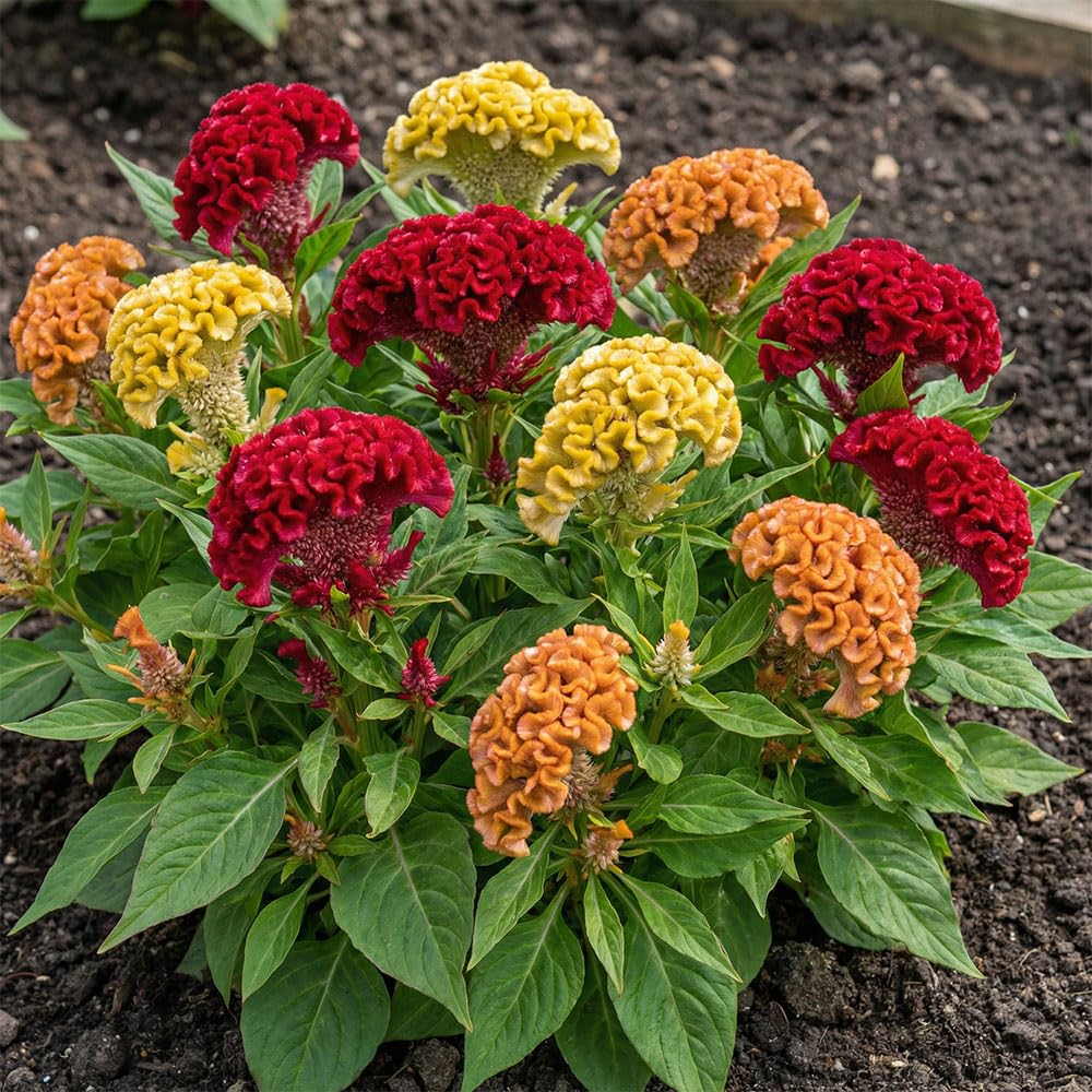Celosia Cristata Multicolor Seeds – Cockscomb Mixed Colours – Vibrant Annual Flowering Plant for Borders, Beds & Containers – Summer Blooming Garden Favourite