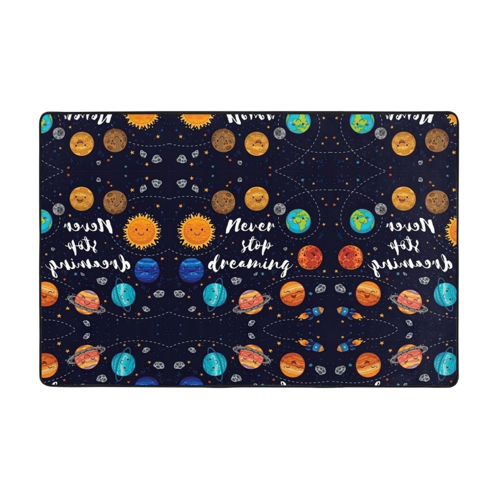 Tapis de chambre mignon Cute Planet lavable de 3x30 cm idéal pour salon et entrée