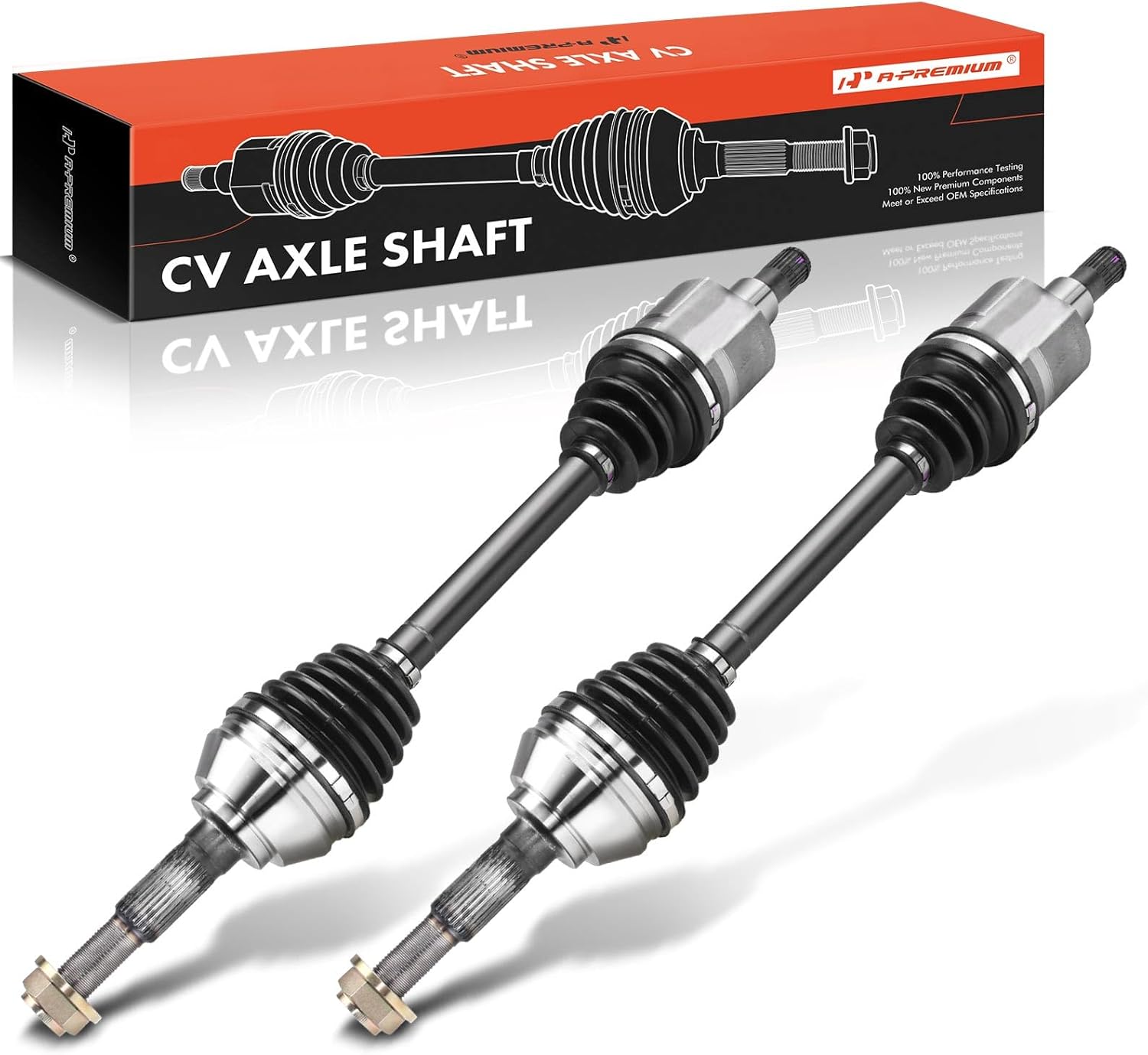 a-premium pair (2) front cv axle shaft assembly compatible with chevrolet trailblazer 02-09, trailblazer ext & gmc envoy xl xuv & buick rainier & isuzu ascender & saab, driver and passenger side front driver and passenger side