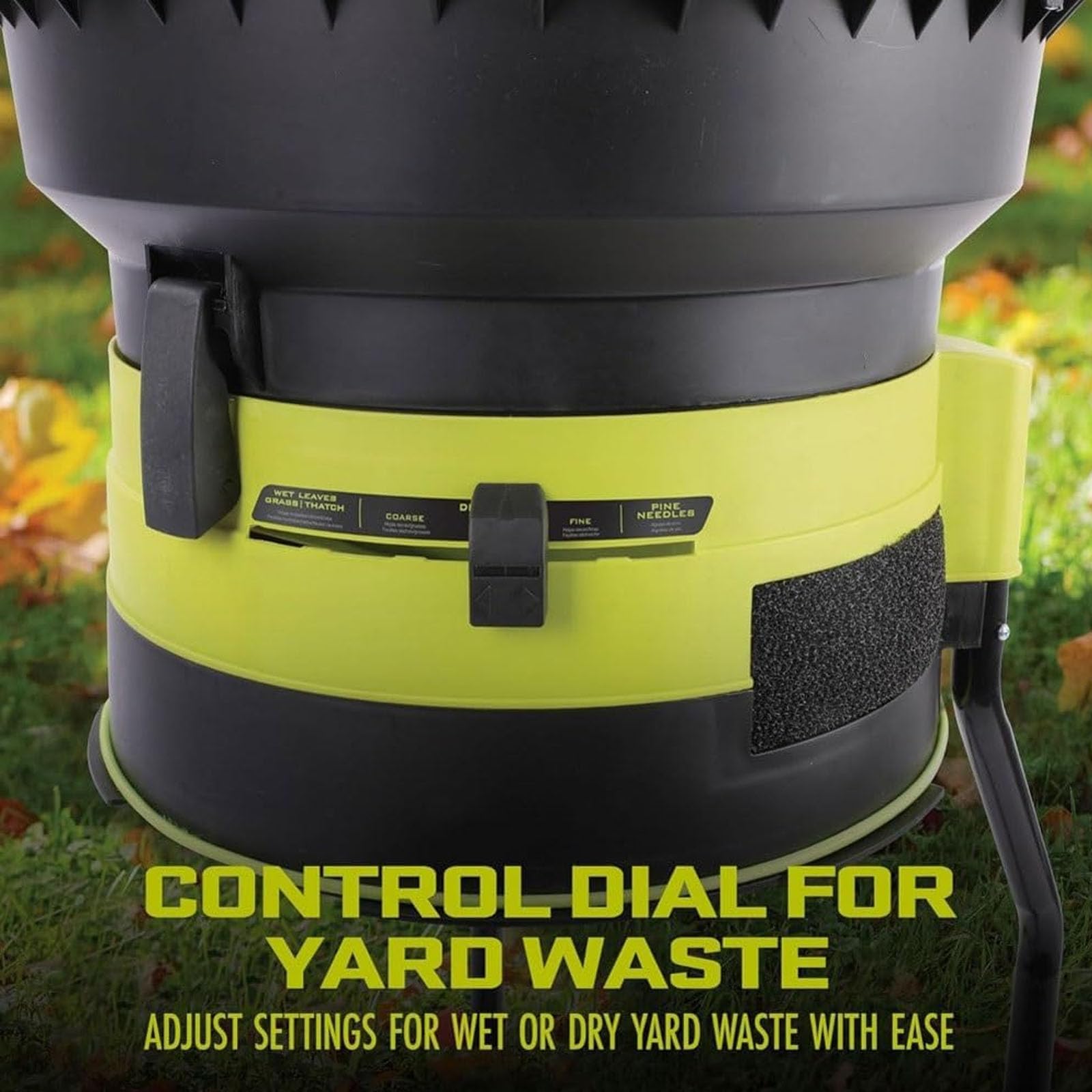 Trituradora Eléctrica De Hojas De 2500 W, Trituradora De Jardín Sin Cuchillas con Ruedas Y Bolsa De Almacenamiento, Tritura Hojas Caídas, Hierba Seca Y Restos De Jardín.,A
