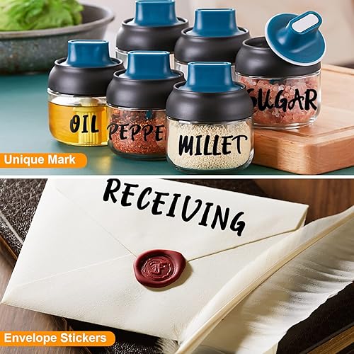 Miniatura 4 de Calcomanías de letras de vinilo con números de buzón, 10 hojas, letras autoadhesivas para dirección de buzón, hogar, negocios, cocina, recipientes,