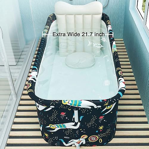 Miniatura 4 de Bañera de hielo plegable para adultos de 47 pulgadas, portátil, de 47 pulgadas, tina de cactus