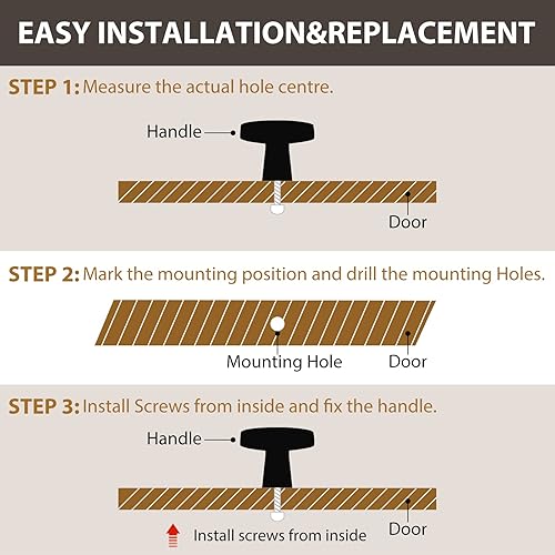 Miniatura 3 de OYX Paquete de 10 pomos negros para gabinete, pomos negros para armarios y cajones, manijas negras para gabinetes de cocina, pomos negros para