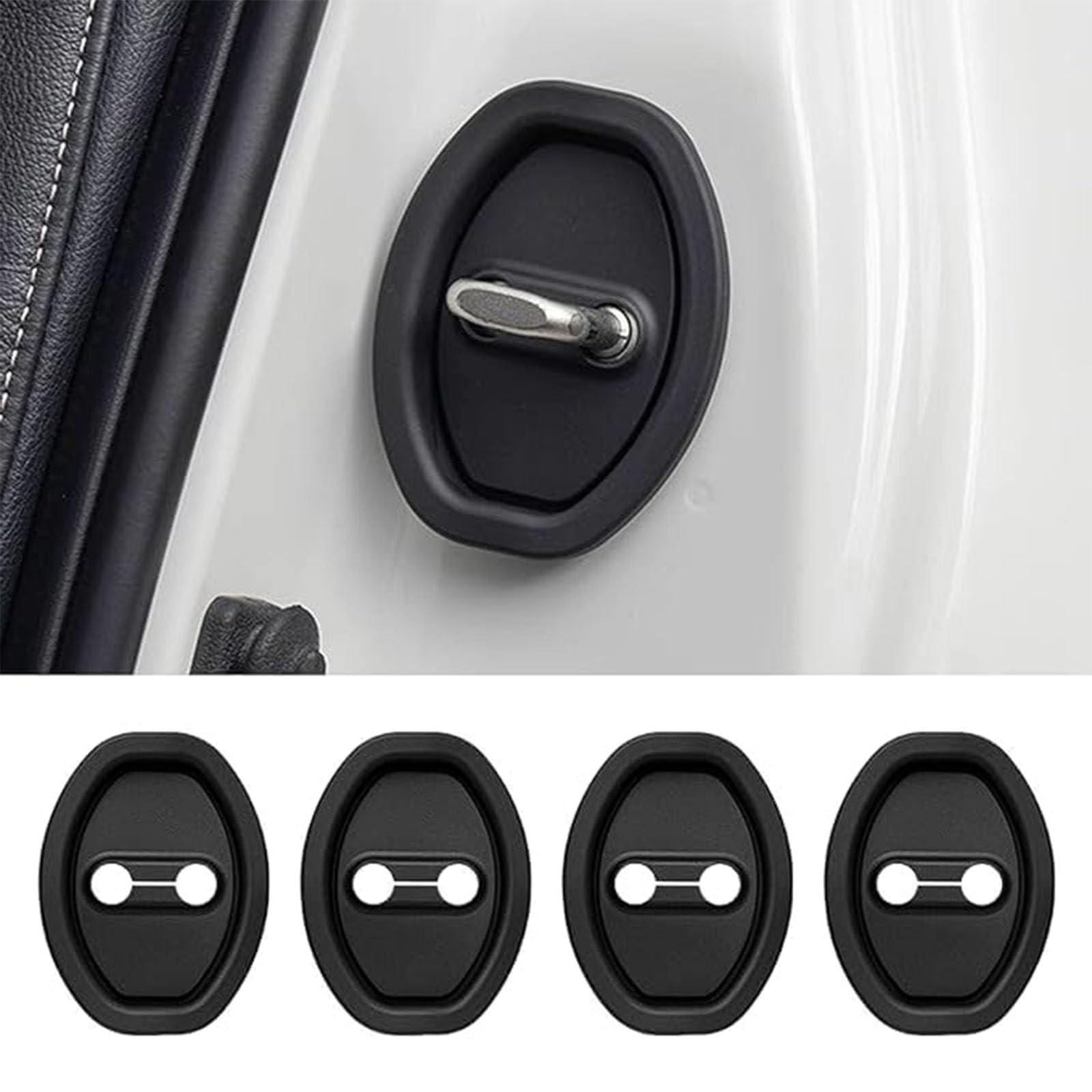 ONEMAJI 4 Pcs Car Door Lock Protective Covers for Suzuki XL7 III 2020-2026, Silicone Latch Lock Trim Cover Guard Latch Cap Sticker Decoration Accessories