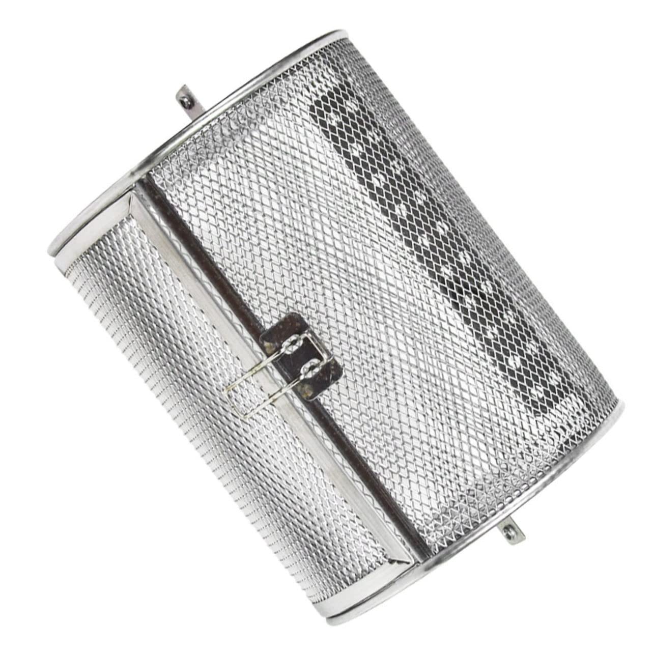 GALPADA Roll Grilling Basket Rotisserie Basket Stainless Steel Grilling Cage Versatile Roasting Tool