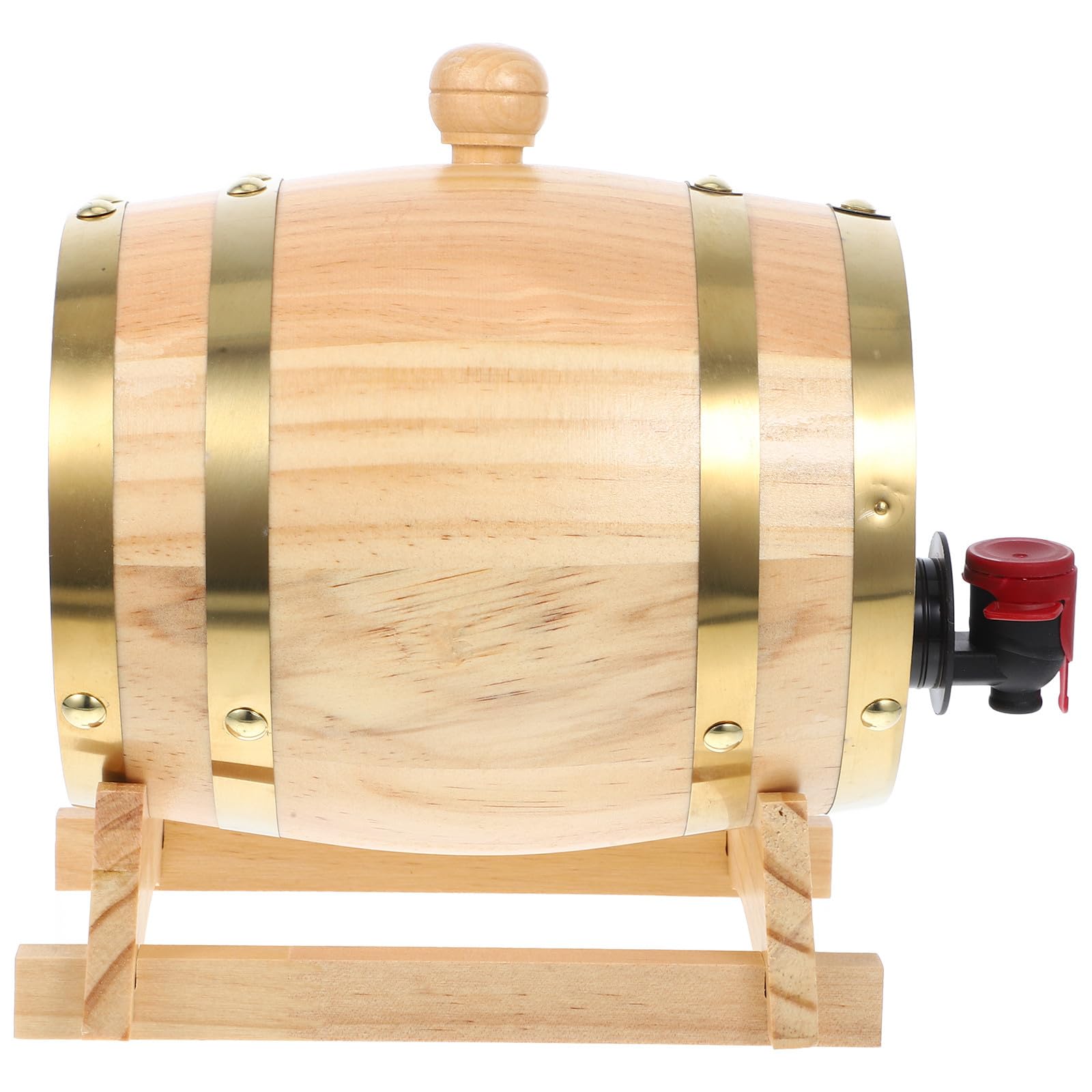Barril de Madera de Pino 0, 8 L Grifo y Soporte Retro
