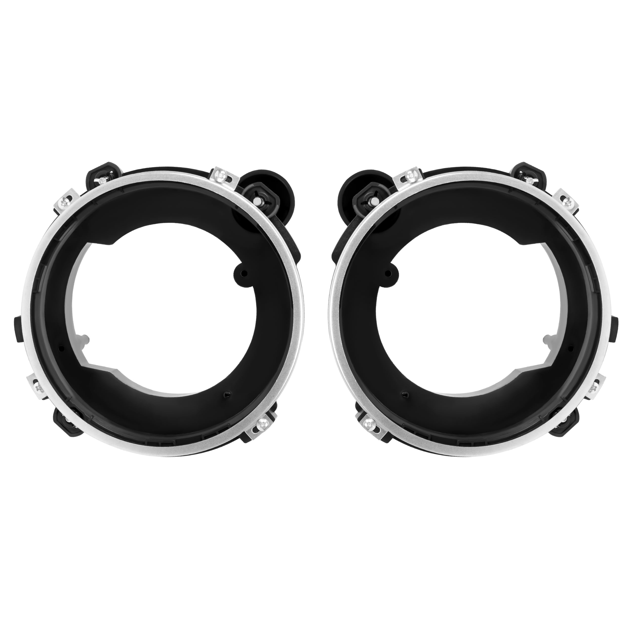 KUAFU Pair Headlight Bulb Bracket Bucket Compatible with 1997-2006 Jeep Wrangler Replacement for 110383 110384 Black Plastic(PP) Left&Right Side