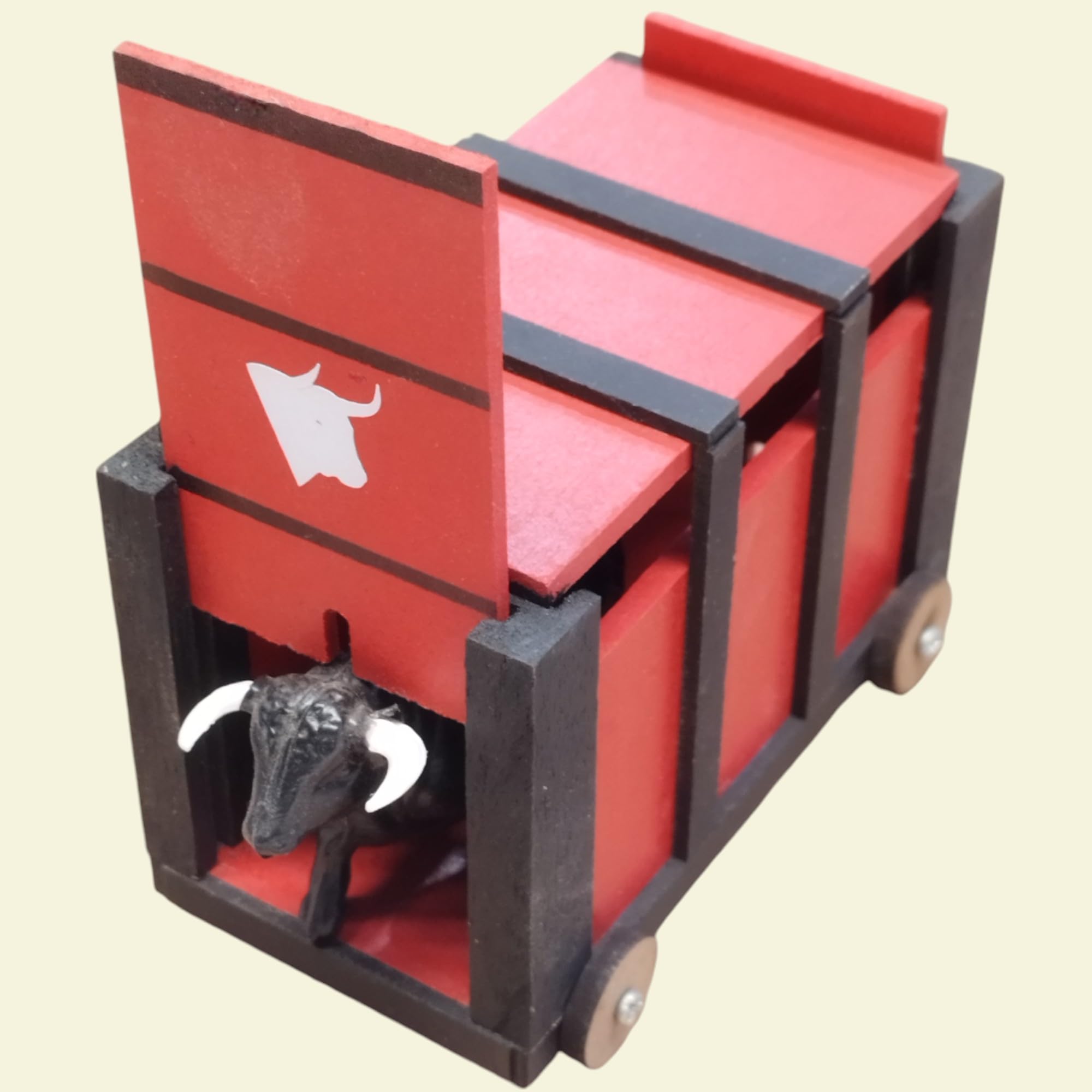 Cajon DE Madera para TOROS DE PLASTICO