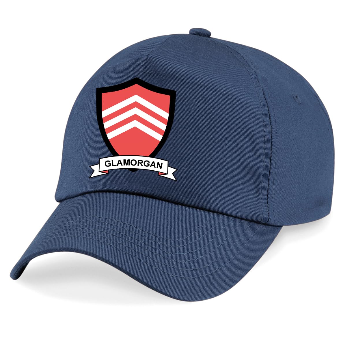 Glamorgan County Embroidered Baseball Cap Cricket Sport Your County Embroidery (Navy)