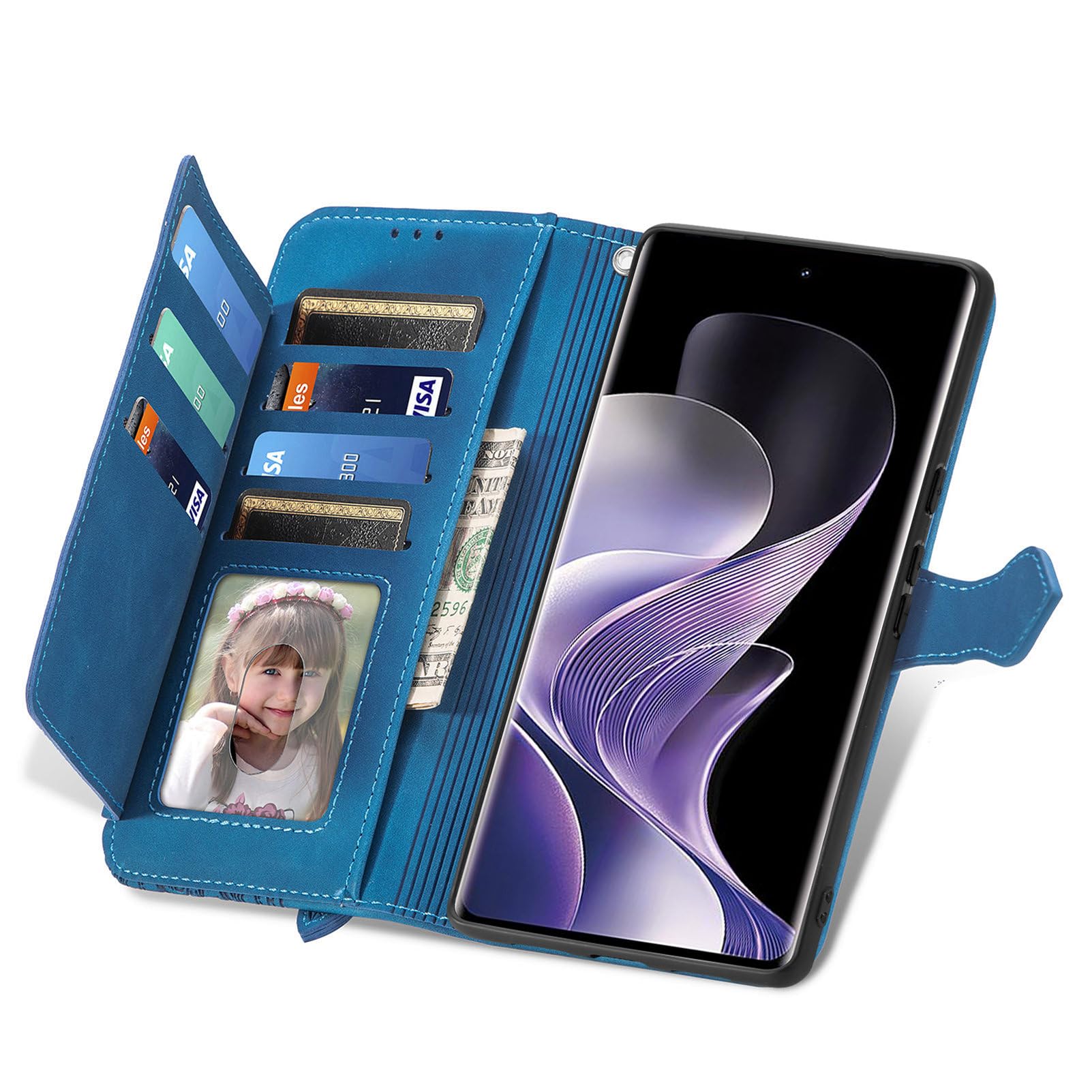 Fertuo Cover per Redmi Note 14 Pro 5G / 4G / POCO X7, Fiori Custodia a Libro Portafoglio