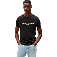 Tommy Hilfiger Uomo T-Shirt Maniche Corte Core Tommy Logo Scollo Rotondo