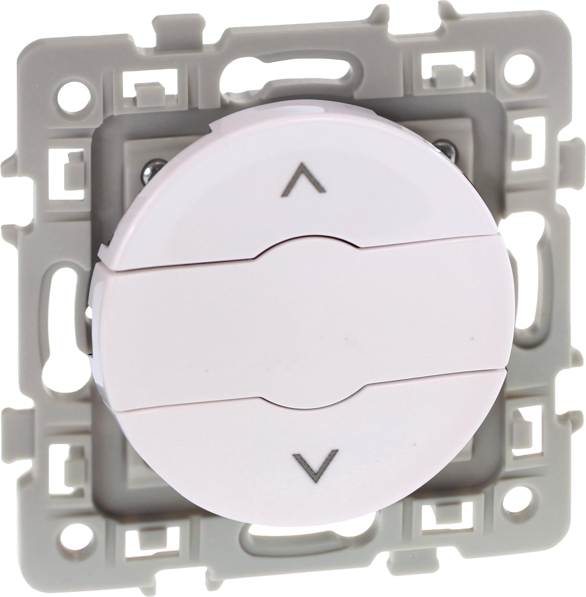 Interrupteur volets roulants 3 positions Square 1 poste - 6AX - 250V - Blanc