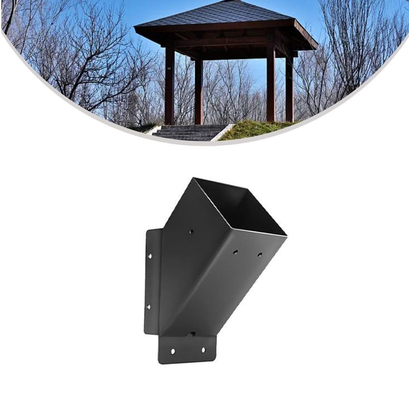 LQSYBHD 45 Degree Angle Brackets for Pergola Kits Heavy-Duty Metal Gazebo Brackets Angle Support Bracket for Universal DIY Pergola Bracket Kit with Lumber Compatibility(Size:1pcs)